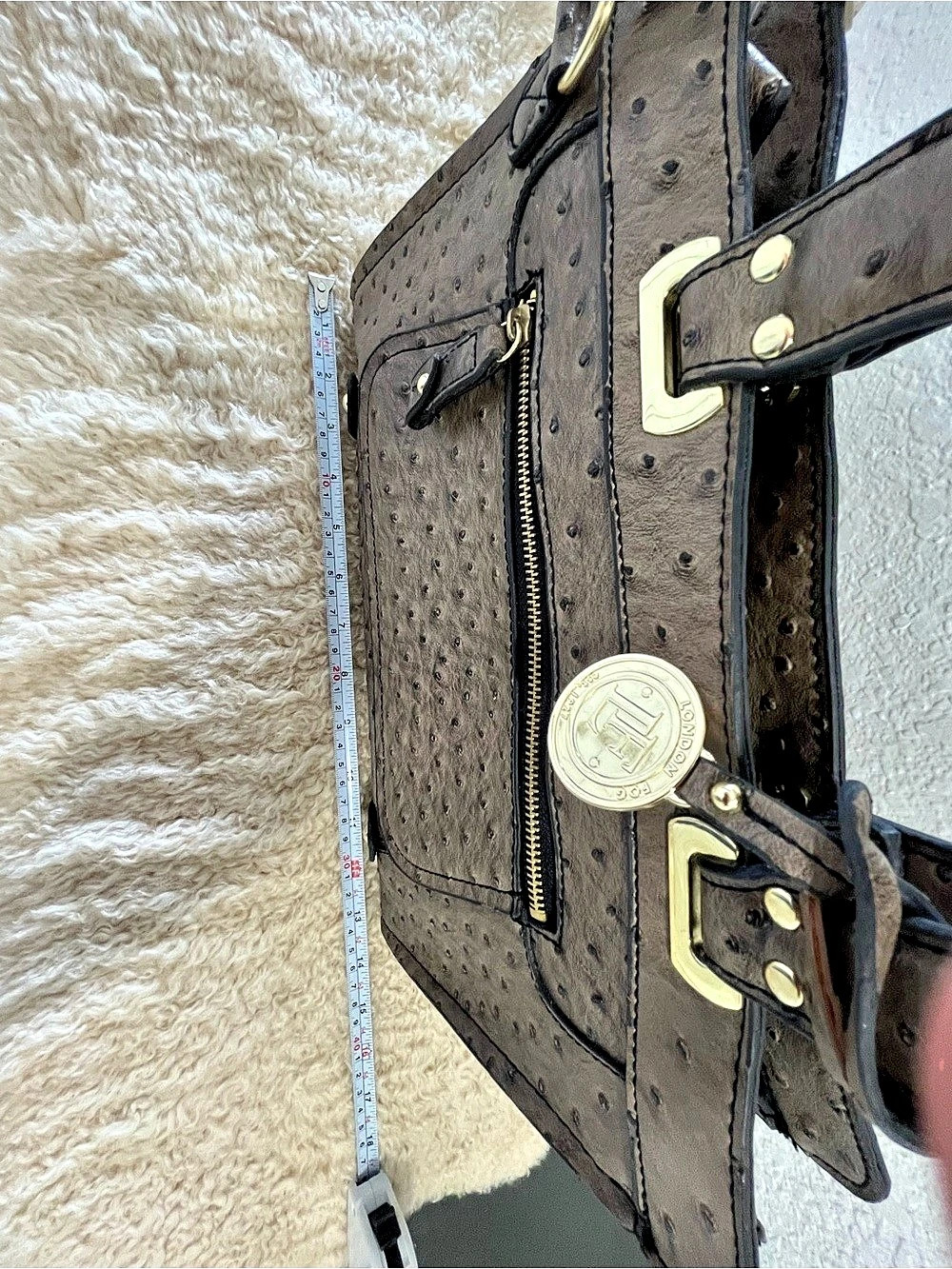 London Fog Faux Ostrich Purse - Picture 5 of 10